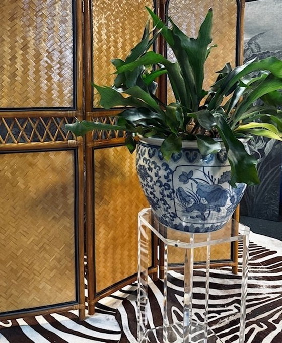 Image 1 of Séparateur de pièce vintage Canne Bambou Rotin Rotin