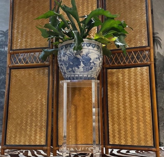 Image 1 of Séparateur de pièce vintage Canne Bambou Rotin Rotin