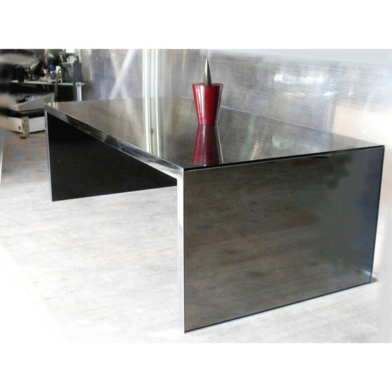Image 1 of Table basse à miroir vintage par Nanda Vigo driade production, Italie 1970