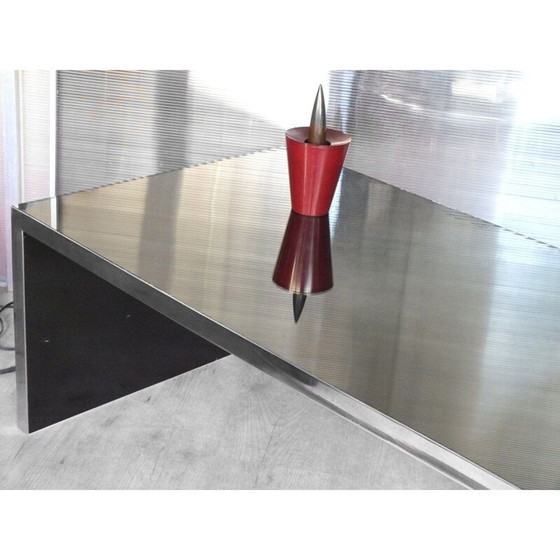 Image 1 of Table basse à miroir vintage par Nanda Vigo driade production, Italie 1970