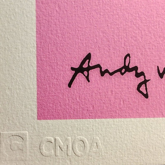 Image 1 of 1980S Andy Warhol "Mickey Mouse" Pink Limited Edition Lithograph By Cmoa.