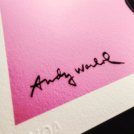 Image 1 of 1980S Andy Warhol "Mickey Mouse" Pink Limited Edition Lithograph By Cmoa.