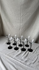 8X verre à martini / coupe, noir, Luminarc