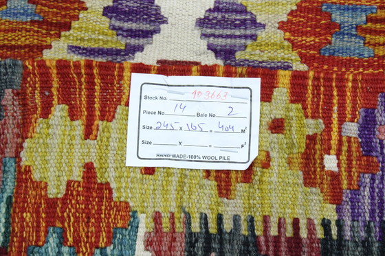 Image 1 of Original Old Style Kelim Afghan 245 X165 Cm Top condition