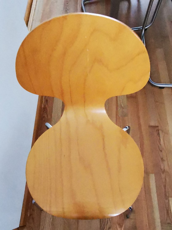 Image 1 of Chaise Butterfly Tje, contreplaqué avec structure chromée