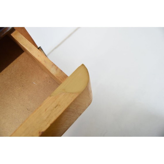 Image 1 of Paire de tables de chevet vintage en bois et plastique, Tchécoslovaquie 1960