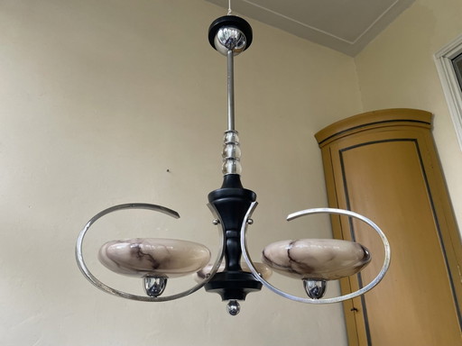 Lampe suspendue Art Déco 1930s French