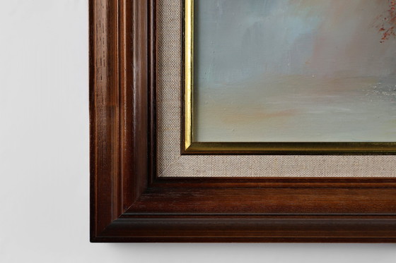 Image 1 of  Edmond Sanders, Vase avec fleurs, 1950S, huile sur toile, encadré