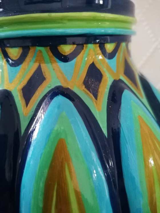 Image 1 of Vase peint à la main, artiste Evalien Ritmeester