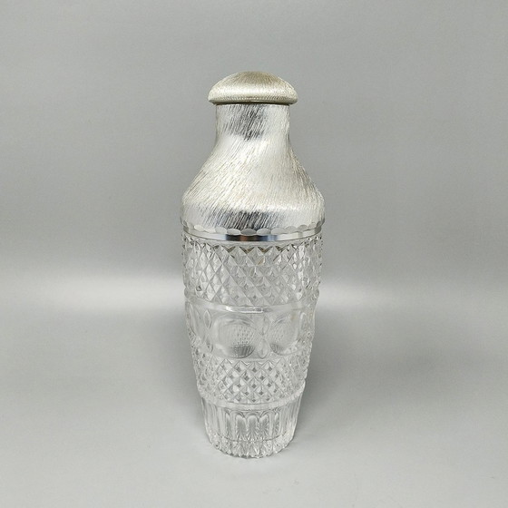 Image 1 of 1960S Gorgeous Cut Crystal Cocktail Shaker With Ice Bucket By Arir. Fabriqué en Italie.