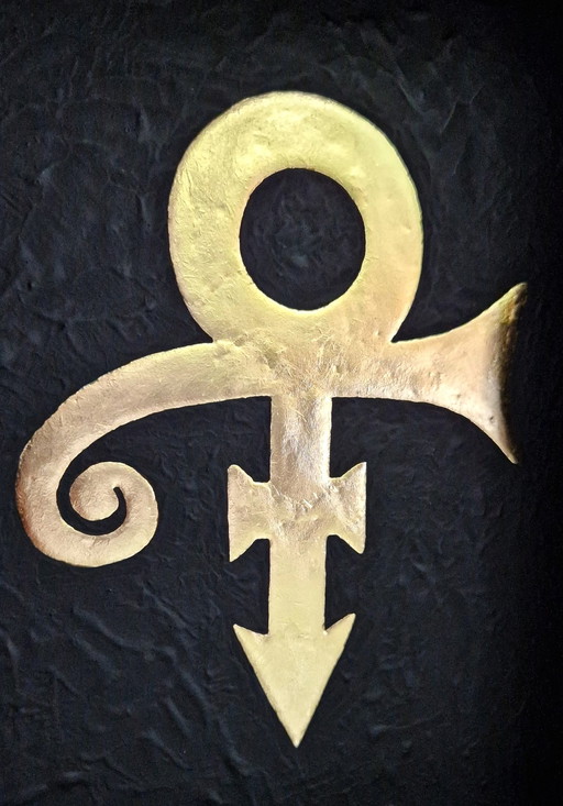 Logo Prince Or Plaqué Or 23Ct Encadré