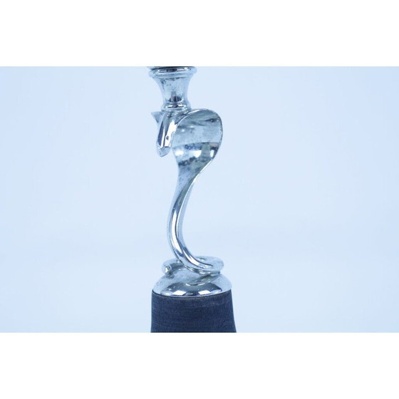 Image 1 of Paire de bougeoirs art déco vintage par Oh Lagerstedt Eskilstuna, 1930