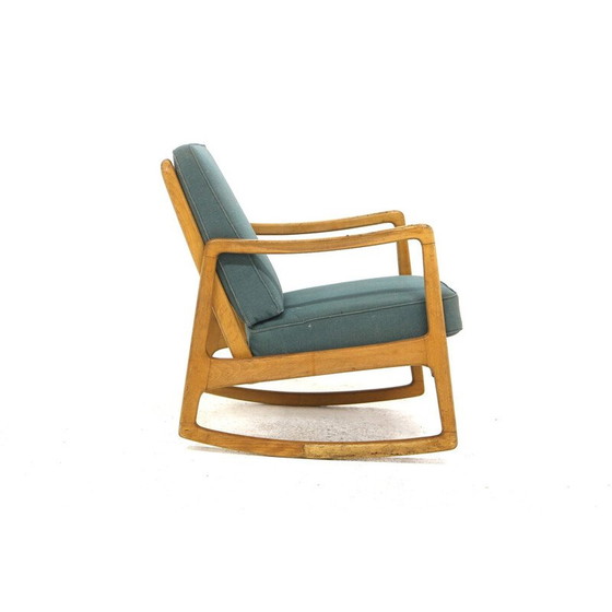 Image 1 of Fauteuil à bascule vintage en hêtre par Ole Wanscher pour France et Son, Danemark 1950