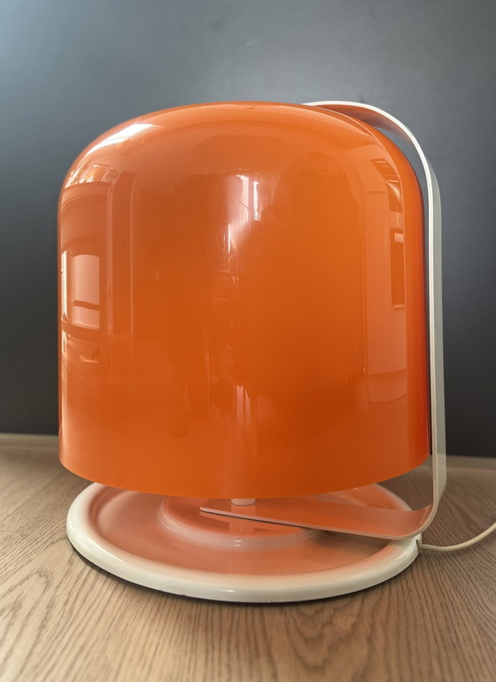 Image 1 of Xxl Meblo Guzzini Alvise Table Lamp By Luigi Massoni 45 Cm 1St Edition Space Age Italy 1960S