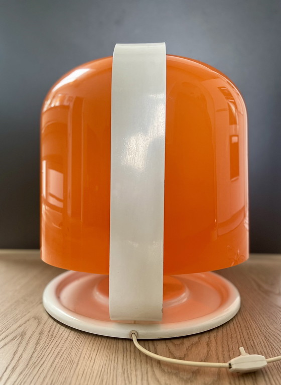 Image 1 of Xxl Meblo Guzzini Alvise Table Lamp By Luigi Massoni 45 Cm 1St Edition Space Age Italy 1960S