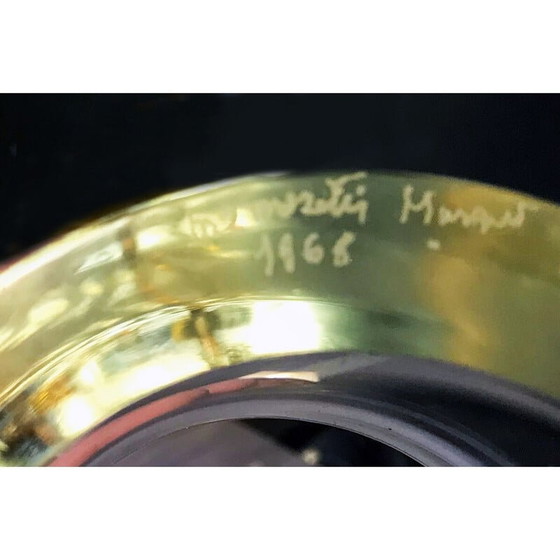 Image 1 of Sculpture hibou vintage en verre de Murano par Carlo Moretti, 1960s