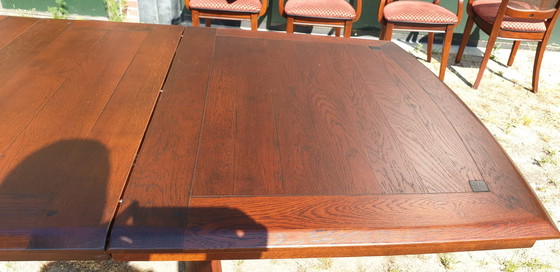 Image 1 of Cherrywood Jugendstil Bannink Table de salle à manger extensible