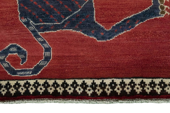 Image 1 of Tapis Gabbeh Nomade noué à la main - Design Tigre - 174 X 107 cm