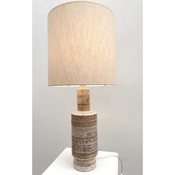 Image 1 of Lampe de table en céramique beige du Mid Century, Italie années 1960