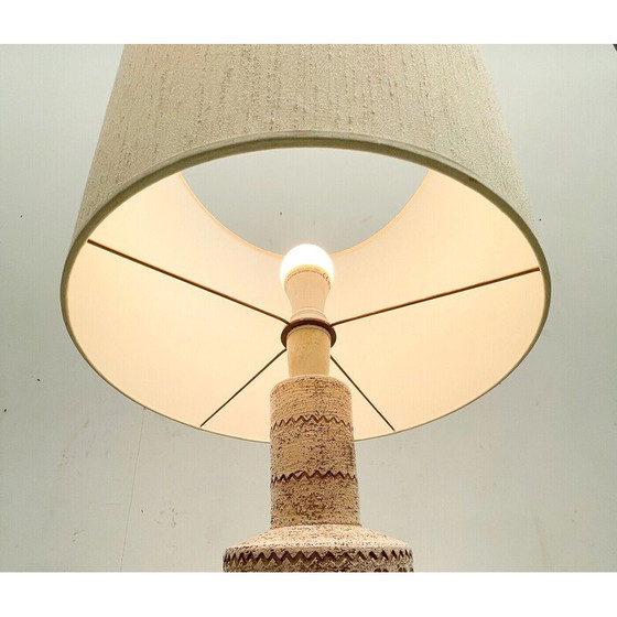 Image 1 of Lampe de table en céramique beige du Mid Century, Italie années 1960