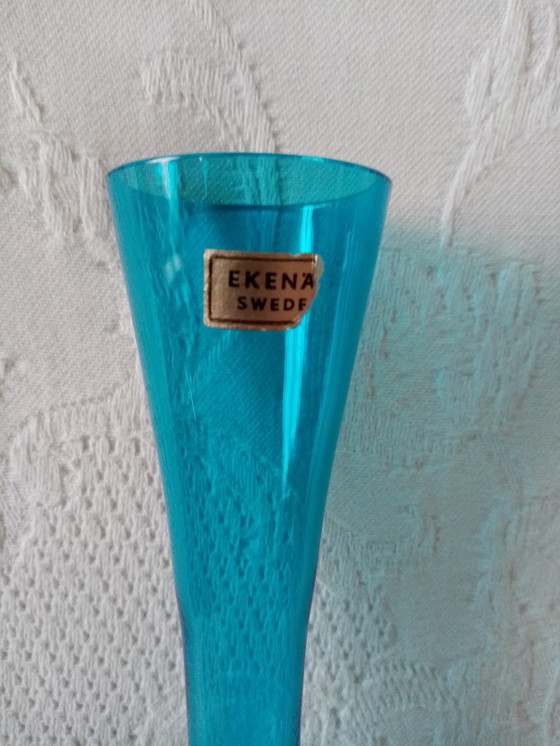 Image 1 of Vase Soliflore Déco en Verre Suédoise Ekenas Glasbruk 50/60 (25.50cm)