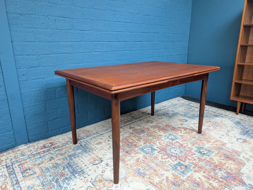 Table de salle à manger extensible des années 1960, design danois de Rogenstrup Møbelfabrik