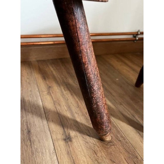 Image 1 of Ensemble de 4 tabourets tripodes vintage