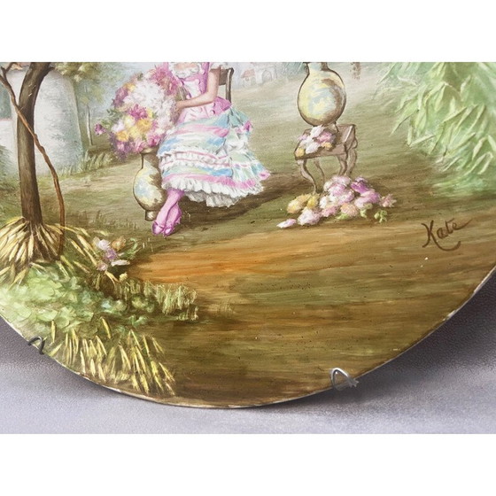 Image 1 of Plat mural vintage en faïence de Creil et Montereau, France