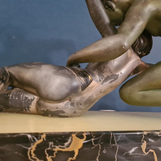 Image 1 of Règle vintage art déco sur marbre