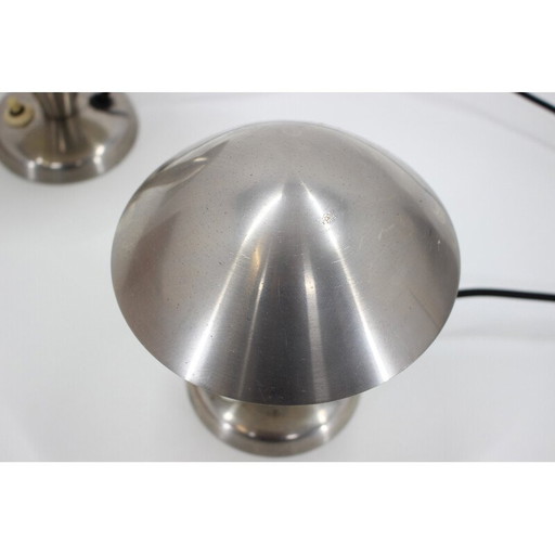 Paire de lampes chromées Bauhaus, Tchécoslovaquie 1930