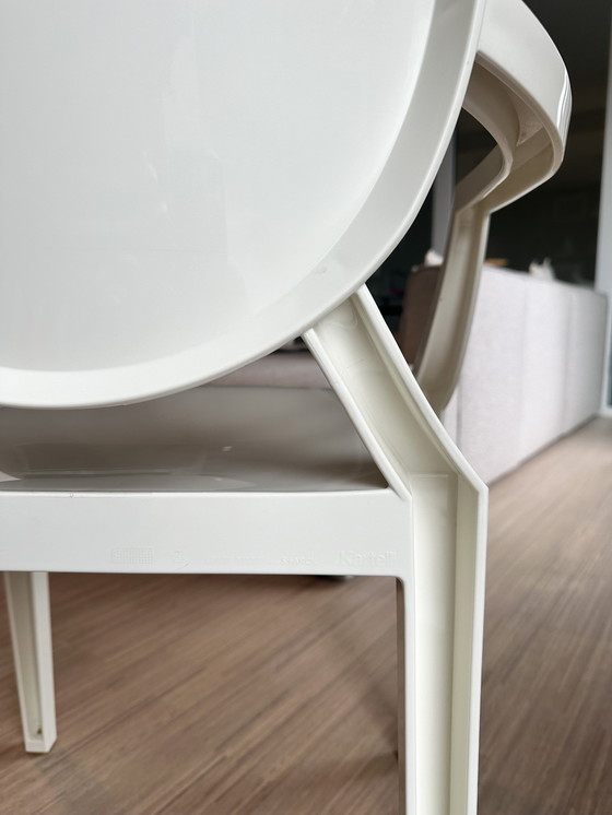 Image 1 of 8X Chaises Kartell Louis Ghost Blanc Cassé