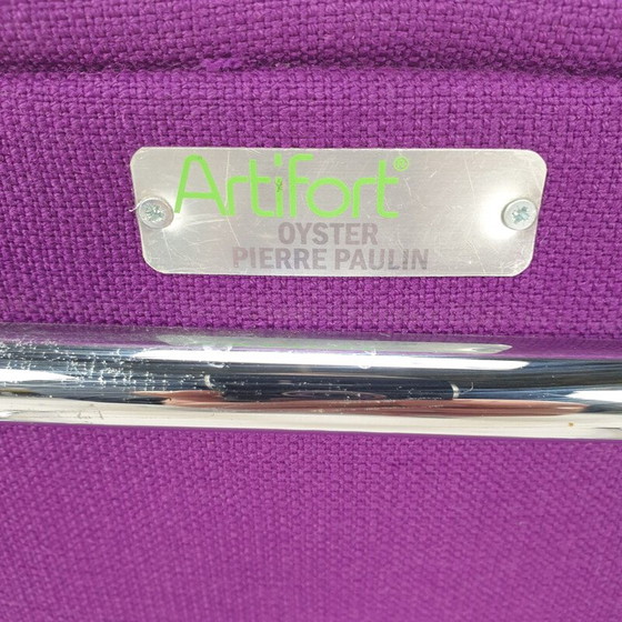 Image 1 of Fauteuil et ottoman Vintage Oyster par Pierre Paulin pour Artifort, 1980