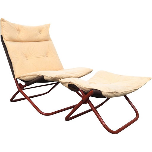 Chaise longue pliante vintage "Open" par Jan Dranger et Johan Huldt pour Innovator, 1970