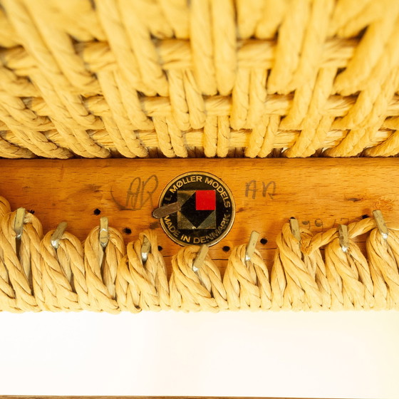 Image 1 of Chaise de salle à manger danoise, modèle 75 par Niels Otto Möller, teck et corde de papier, années 1960