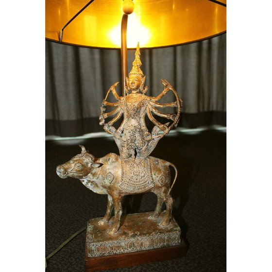 Image 1 of Lampe Shiva vintage en bronze