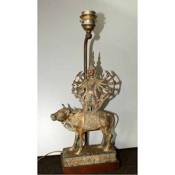 Image 1 of Lampe Shiva vintage en bronze