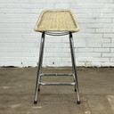 Tabouret de bar vintage - osier / rotin