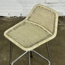 Tabouret de bar vintage - osier / rotin