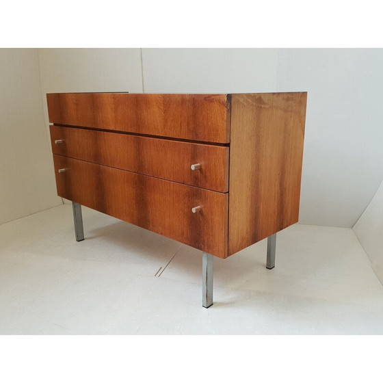 Image 1 of Commode vintage en bois et métal par André Monpoix, 1960