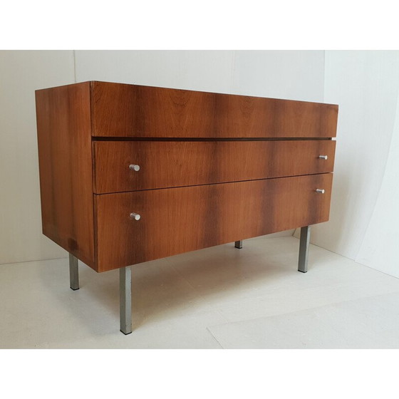 Image 1 of Commode vintage en bois et métal par André Monpoix, 1960