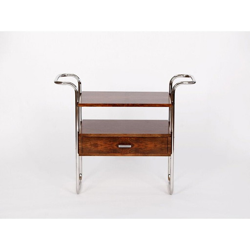 Table d'appoint vintage contemporaine en acier tubulaire