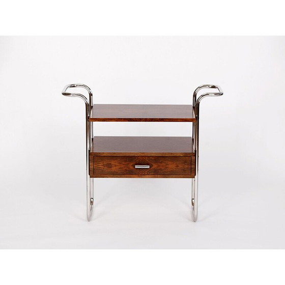 Image 1 of Table d'appoint vintage contemporaine en acier tubulaire