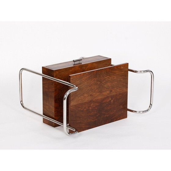 Image 1 of Table d'appoint vintage contemporaine en acier tubulaire