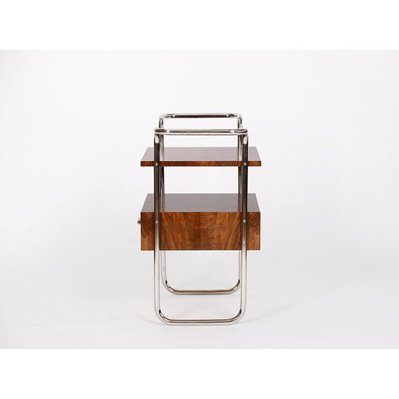 Image 1 of Table d'appoint vintage contemporaine en acier tubulaire