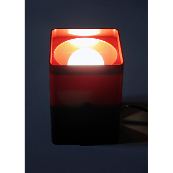 Lampe de table vintage en plastique bicolore, Italie – Plastic (photo 3 of 8)