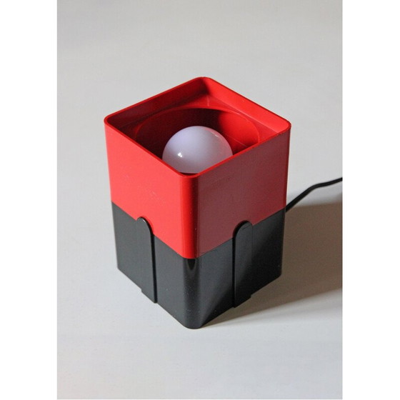 Lampe de table vintage en plastique bicolore, Italie – Plastic (photo 6 of 8)