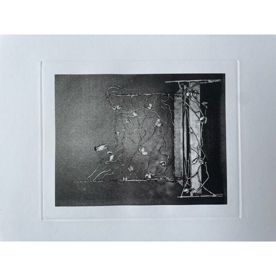 Image 1 of Gravure vintage représentant un lit par Claude Lalanne