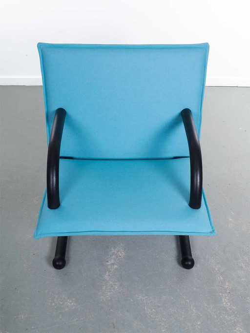 New Upholstered Light Blue T-Line Armchair - Burkhard Vogtherr - Arflex