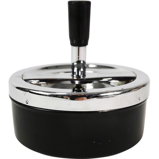 Image 1 of Cendrier rotatif vintage en métal par Erhard, Allemagne 1980