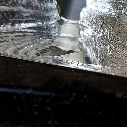 Lampe Vintage Daum en cristal "Cratères", 1960-1970